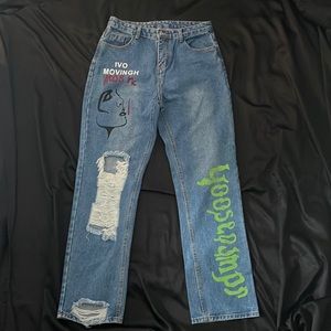 SHEIN Goosebump Distressed Jeans Size L